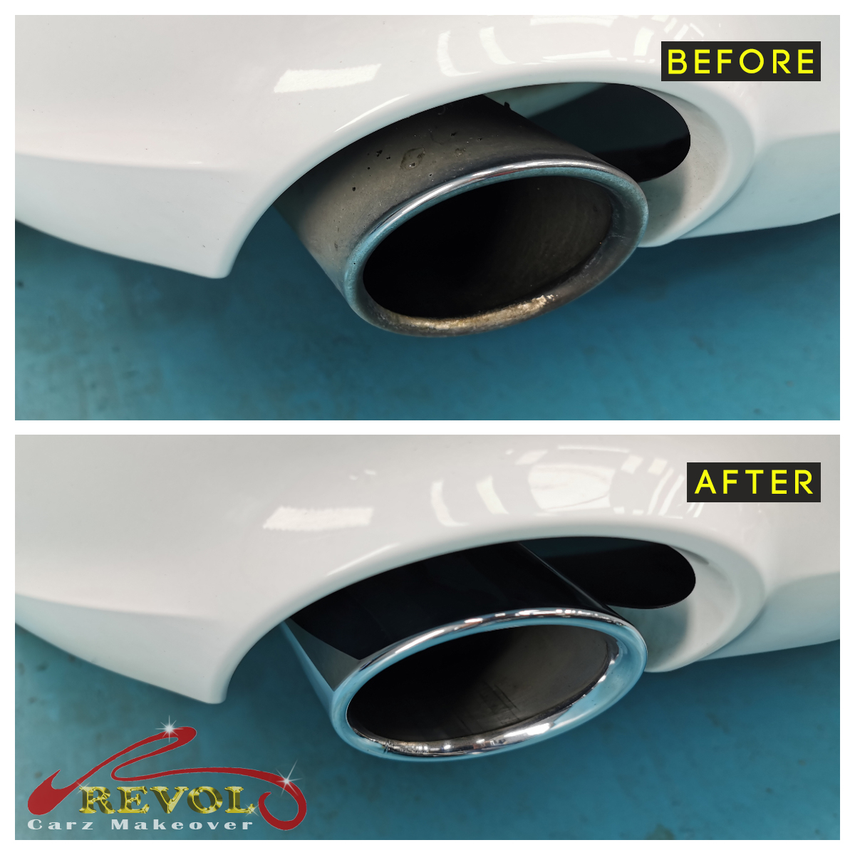 Exhaust tip polishing and detailing